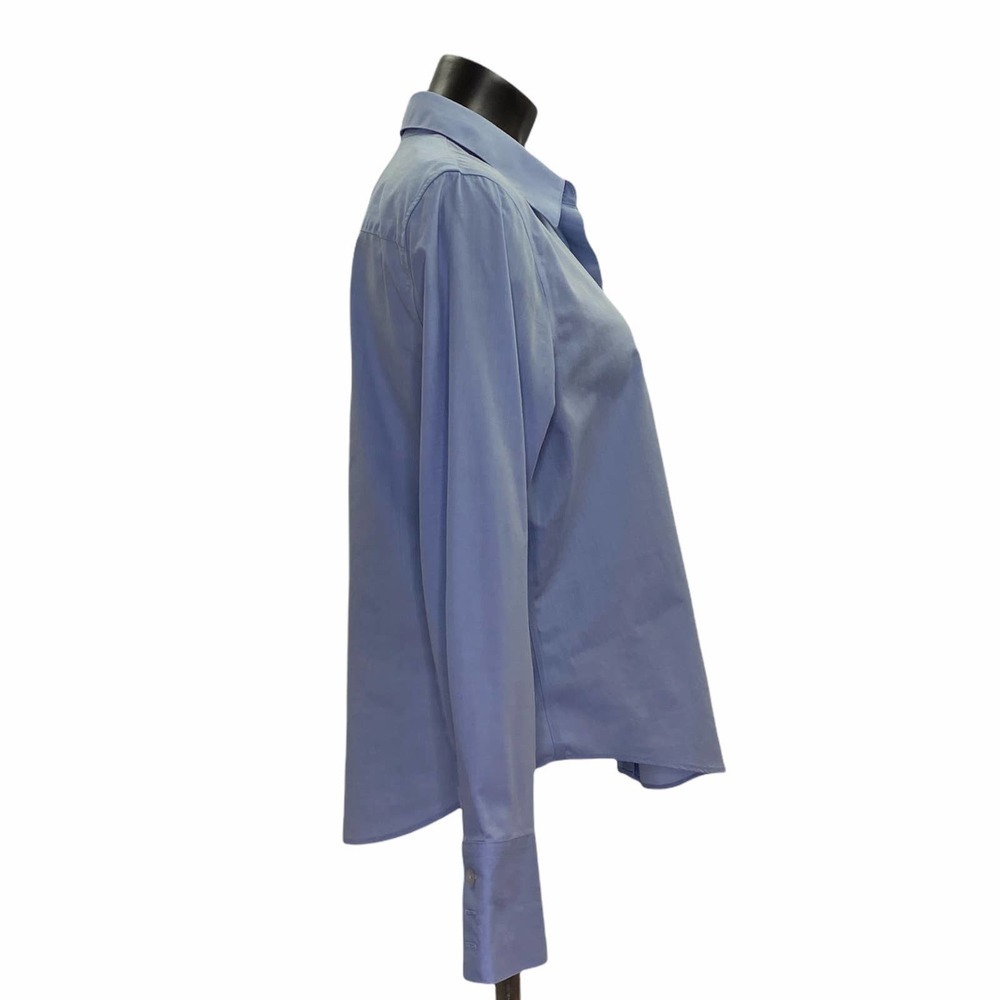 Kenar Solid Blue Long Sleeve Button Down Shirt - image 4